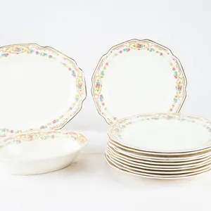 Vintage 1930s Mount Clemens Pottery Mildred Floral Dinnerware