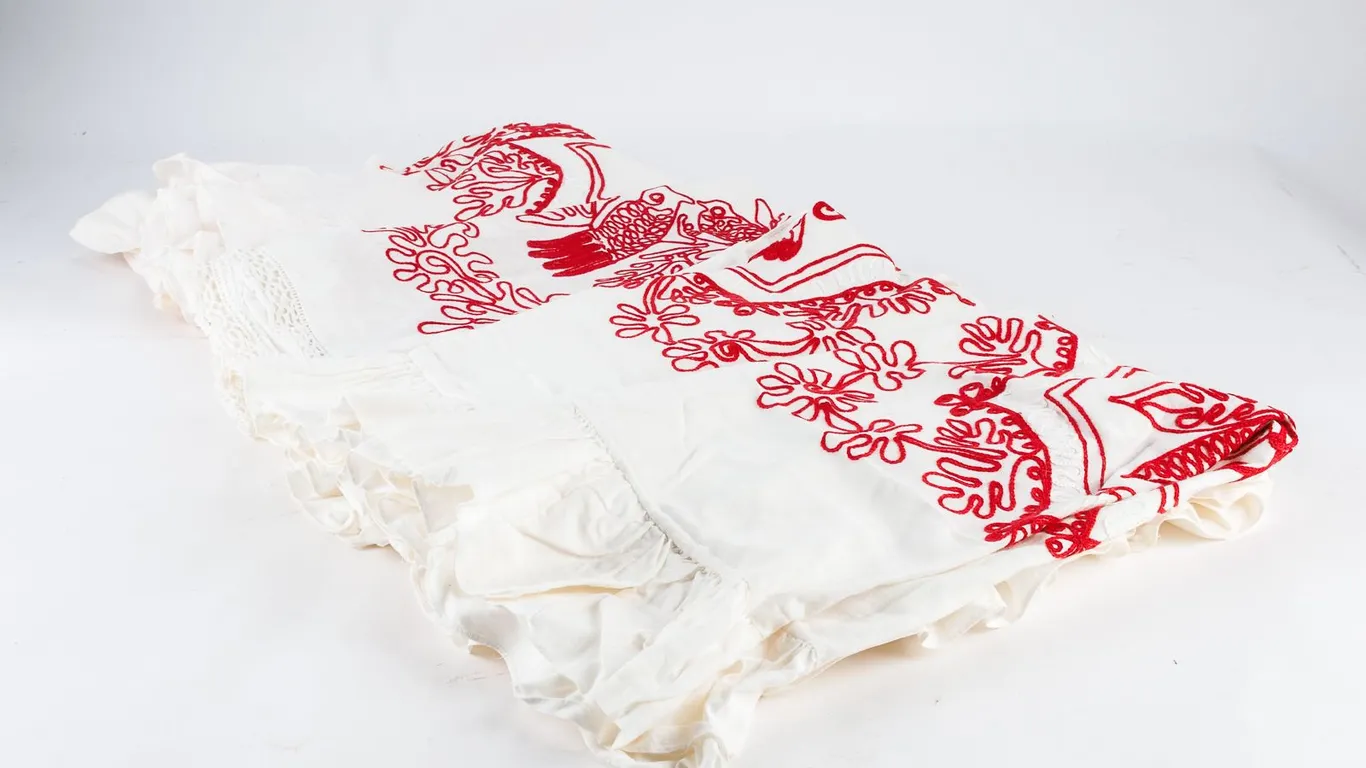 Vintage Redwork Shams and Dresser Scarves