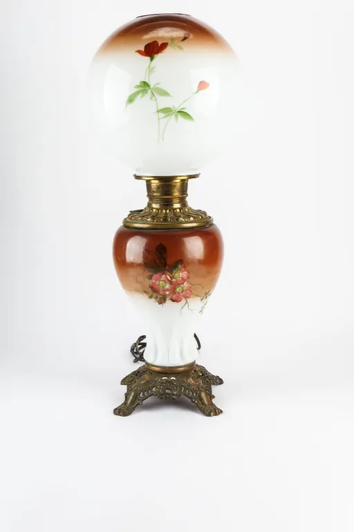 Antique Gone With The Wind Parlor Lamp