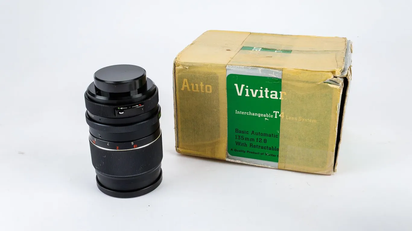 Vintage Vivitar Automatic Telephoto T4 Lens 135mm f2.8