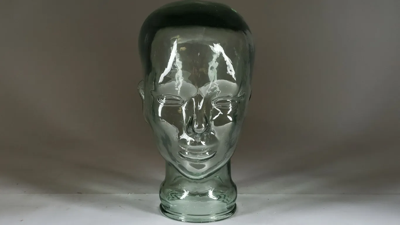 Cool Piece To See! A Vintage Glass Mannequin Head!