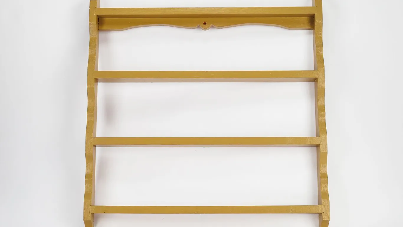 Vintage Wooden Painted Wall Shelf
