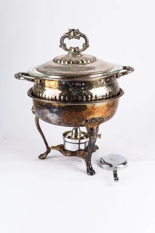 Time For A Dinner Party! A Pair of Vintage Silver-Plated Pieces. A Casserole Dish & A Chafing Dish