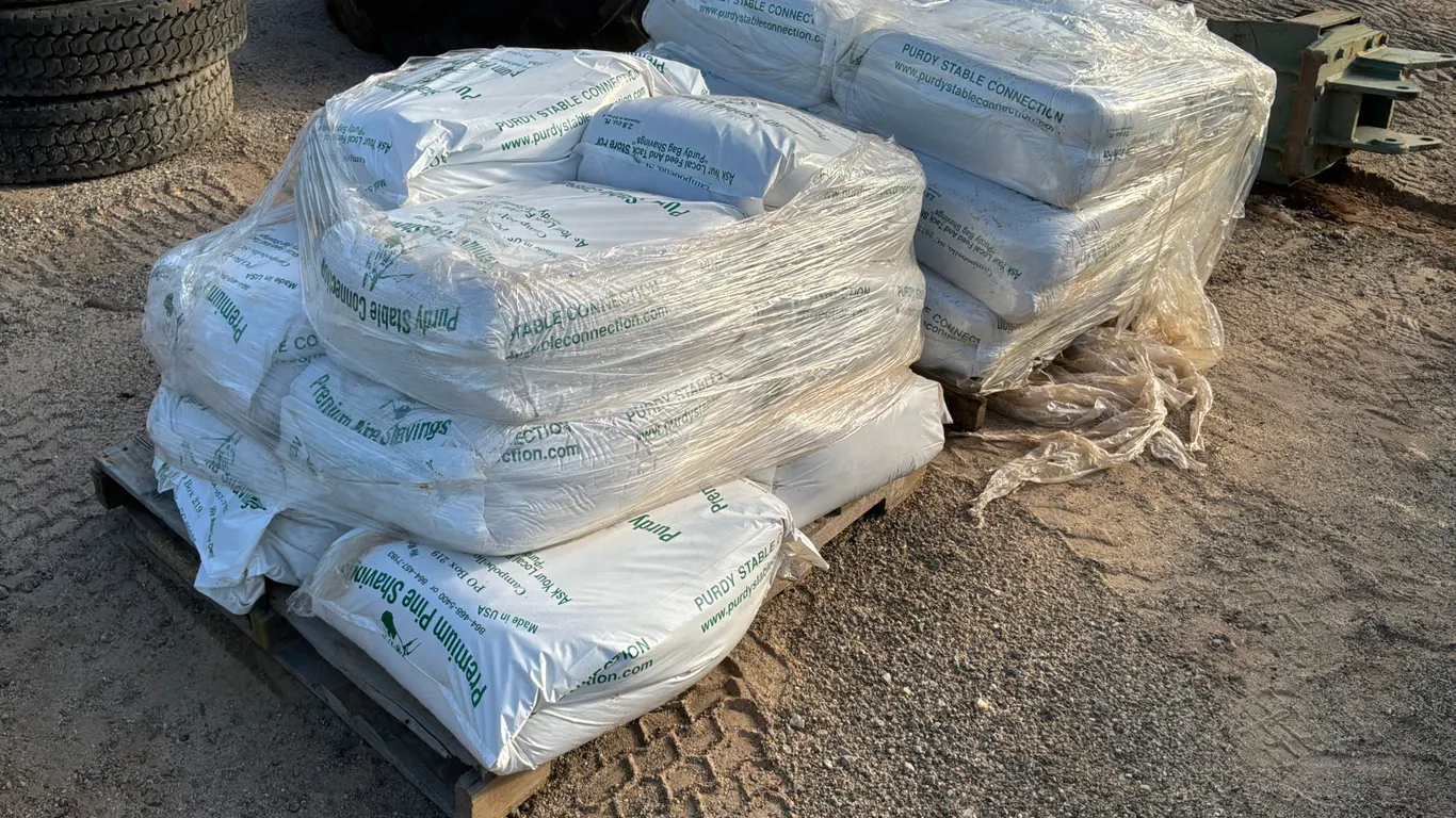 QTY OF (2) PALLETS PINE SHAVINGS
