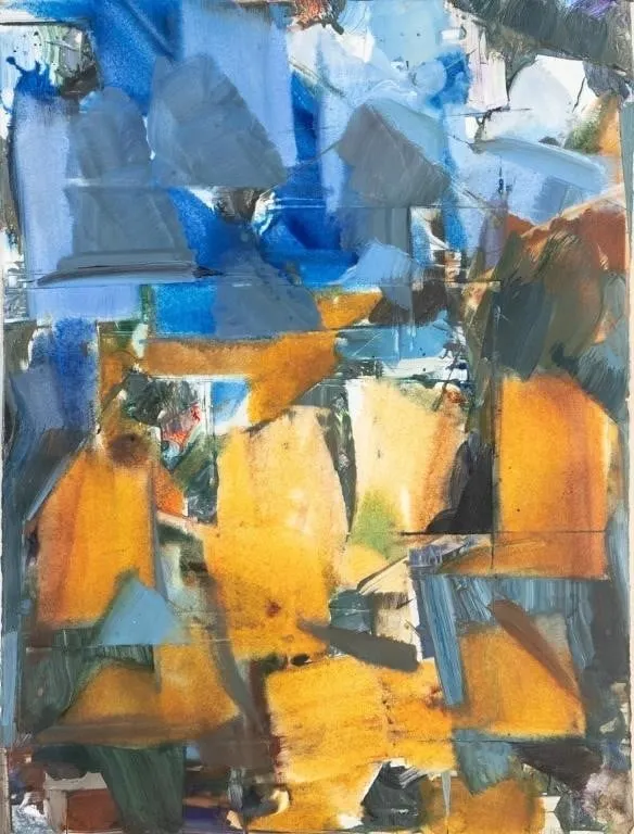 JOHN ANDERSON ABSTRACT EXPRESSIONIST MIXED MEDIA