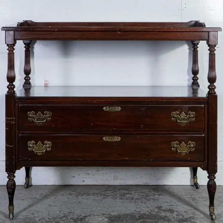 ETHAN ALLEN GEORGIAN COURT CHERRY SERVER SIDEBOARD