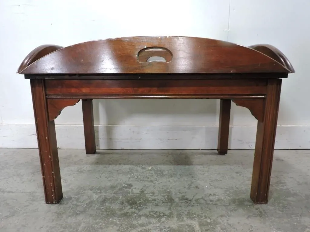 VINTAGE GEORGIAN STYLE BULTER'S TRAY TABLE