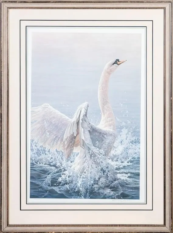 JOHN SEEREY-LESTER SIGNED MUTE SWAN PRINT 234/950