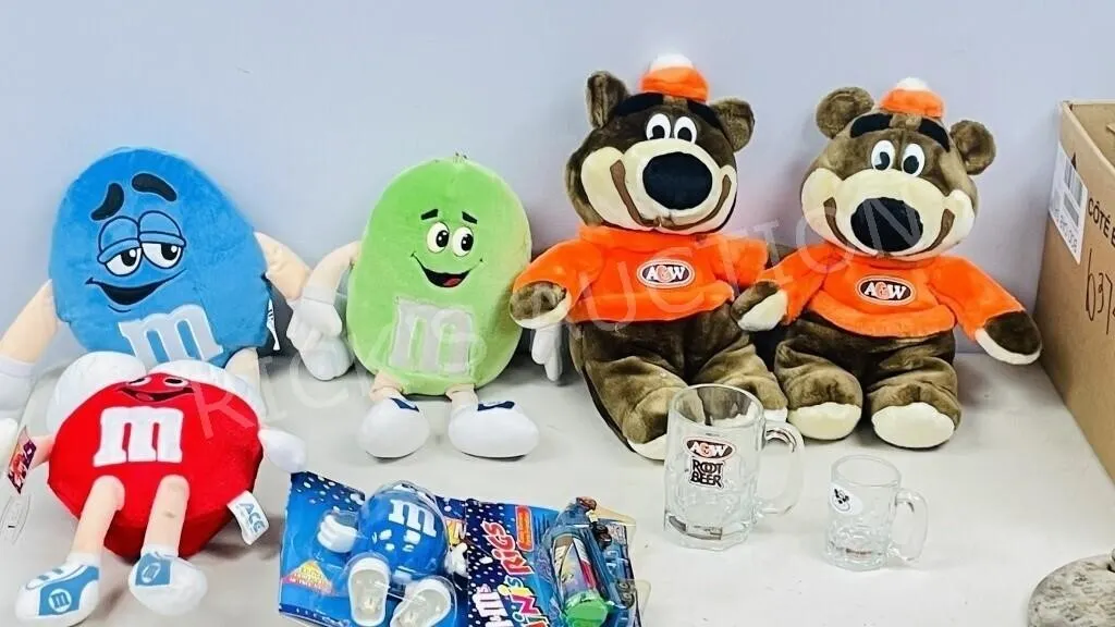A&W items & M&M collectables