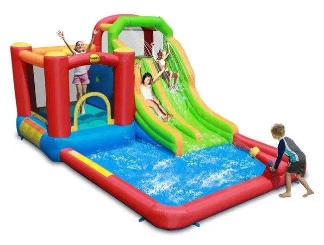 Happy Hop Inflatable Double Slide Water Fun Park