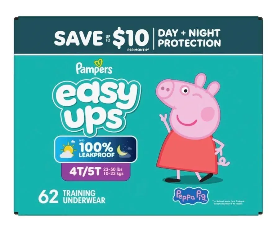 Pampers Easy Ups Peppa Pig Training Pants 4T5T...