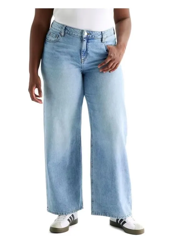 Aeropostale Wide Leg Low Rise Denim Jeans Size 16