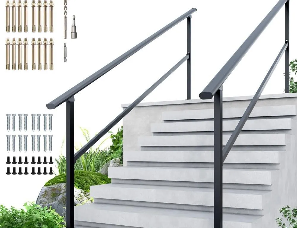 DIYHD 8 Step Stair Handrail 2 Pack
