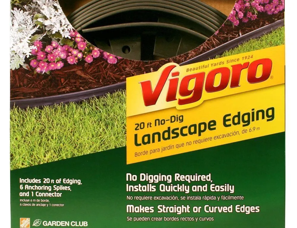 Vigoro 20 ft. No-Dig Landscape Edging Kit
