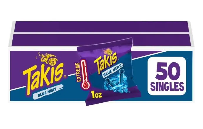 Takis Blue Heat Rolled Tortilla Chips 1oz 50pk