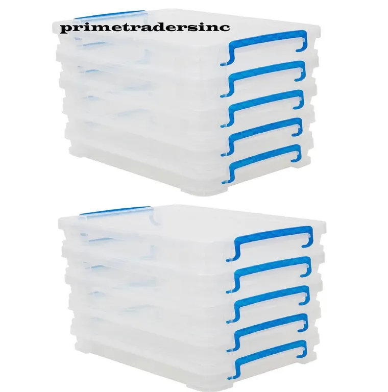 Super Stacker Document Boxes Clear 10pk