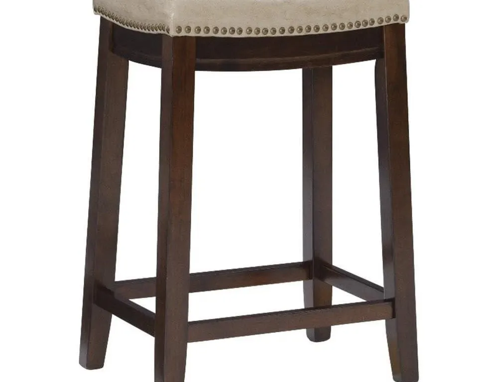 Linon Claridge Backless Counter Stool Beige