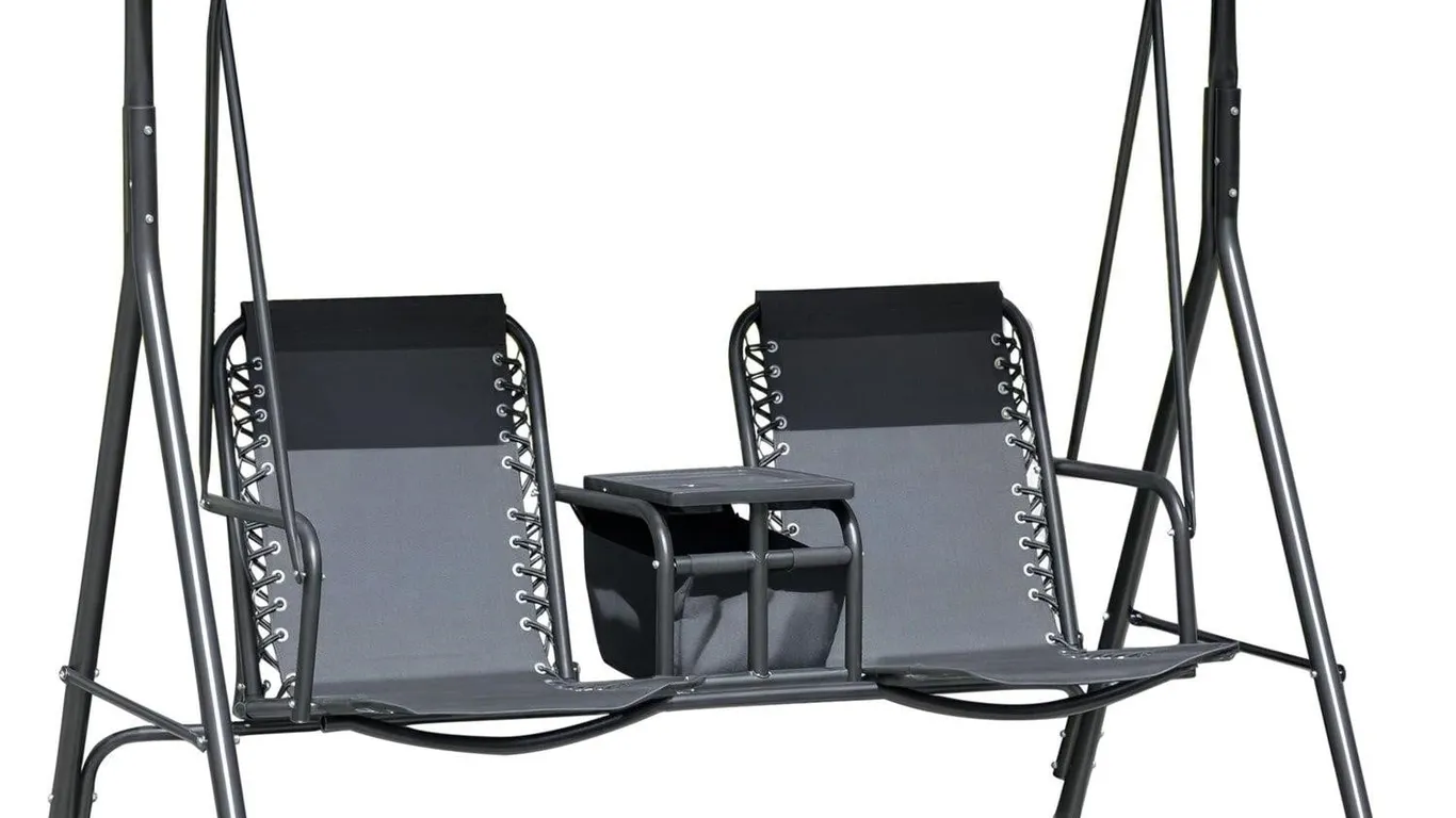 Outsunny 2-Seater Patio Swing Canopy 68.5x45.75