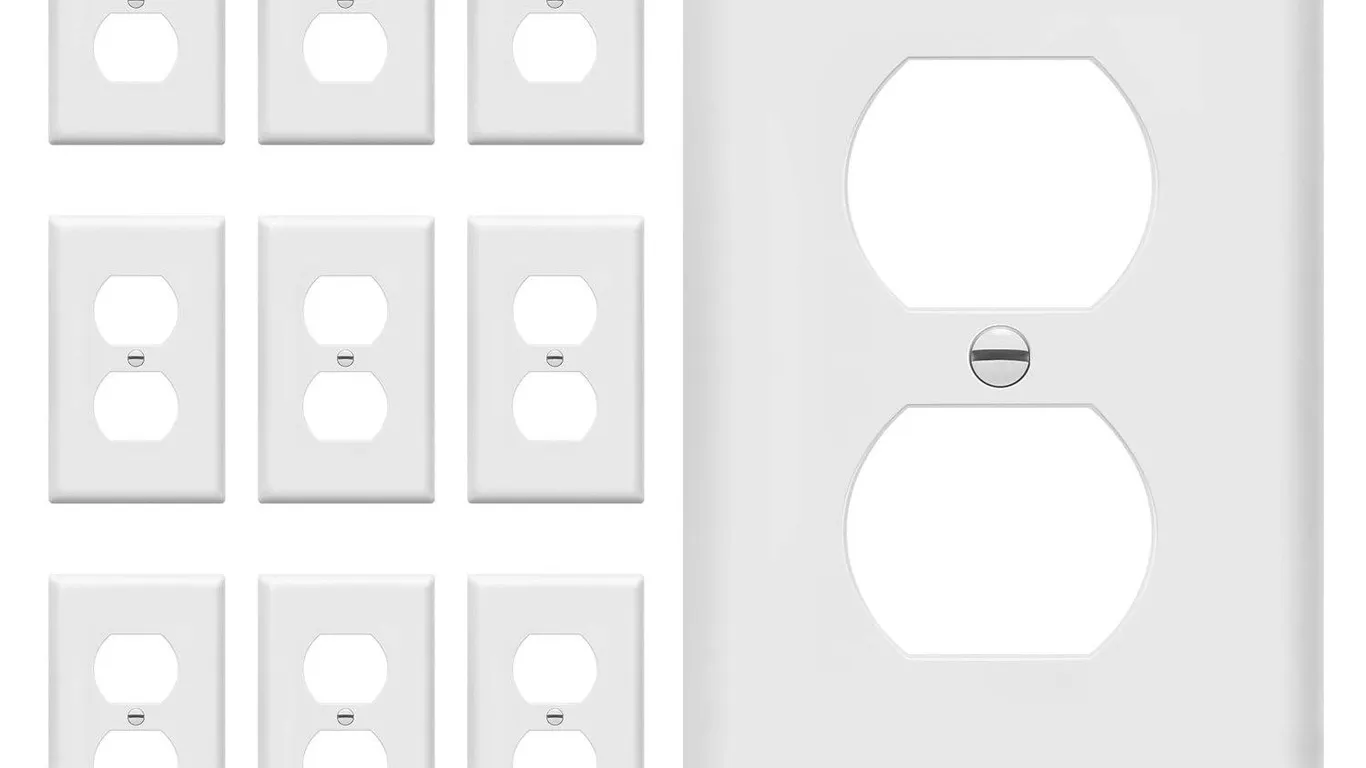 Enerlites 8821-W Duplex Wall Plate 10 Pack White