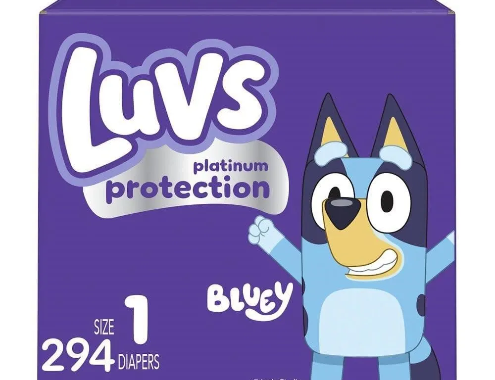 Luvs Platinum Protection Bluey Diapers Size 1...