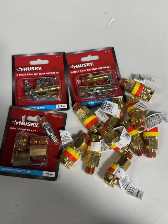 Husky 831 157 Air Hose Repair Kit and Coupler Set