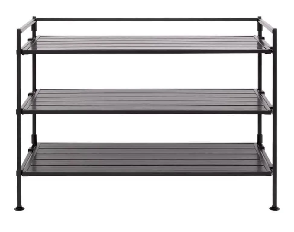 Seville Classics 3-Tier Resin Slat Shoe Rack 26.5