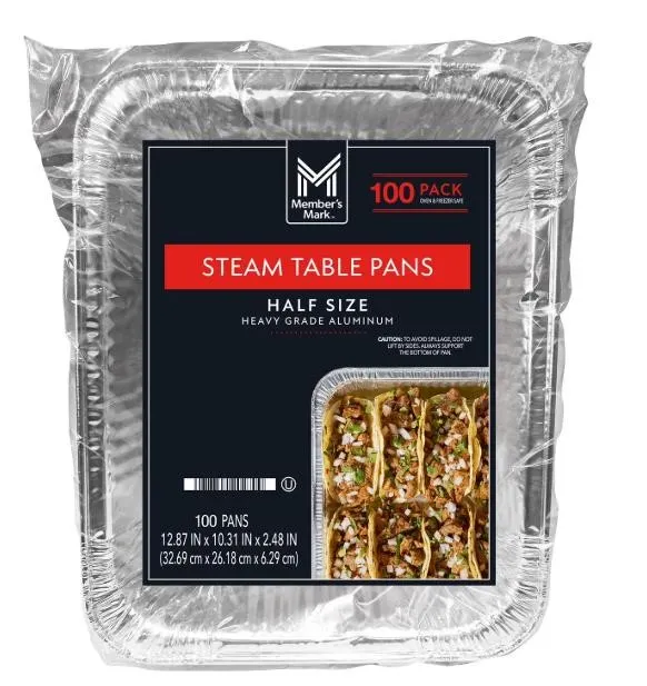 Aluminum Steam Table Pans Half Size 100ct