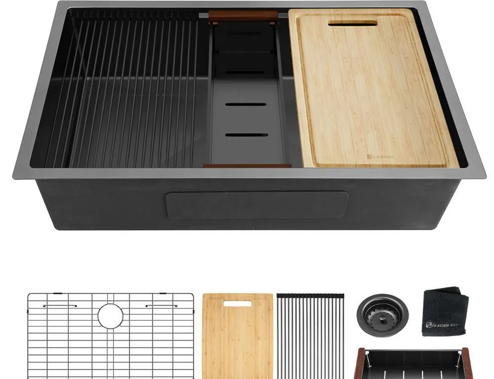 Glacier Bay ACS3219A1-W 32in Workstation Sink