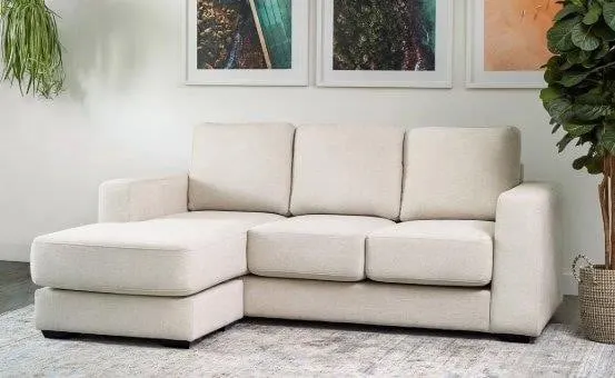 Elliot Reversible Fabric Sofa Chaise 85x59x36in