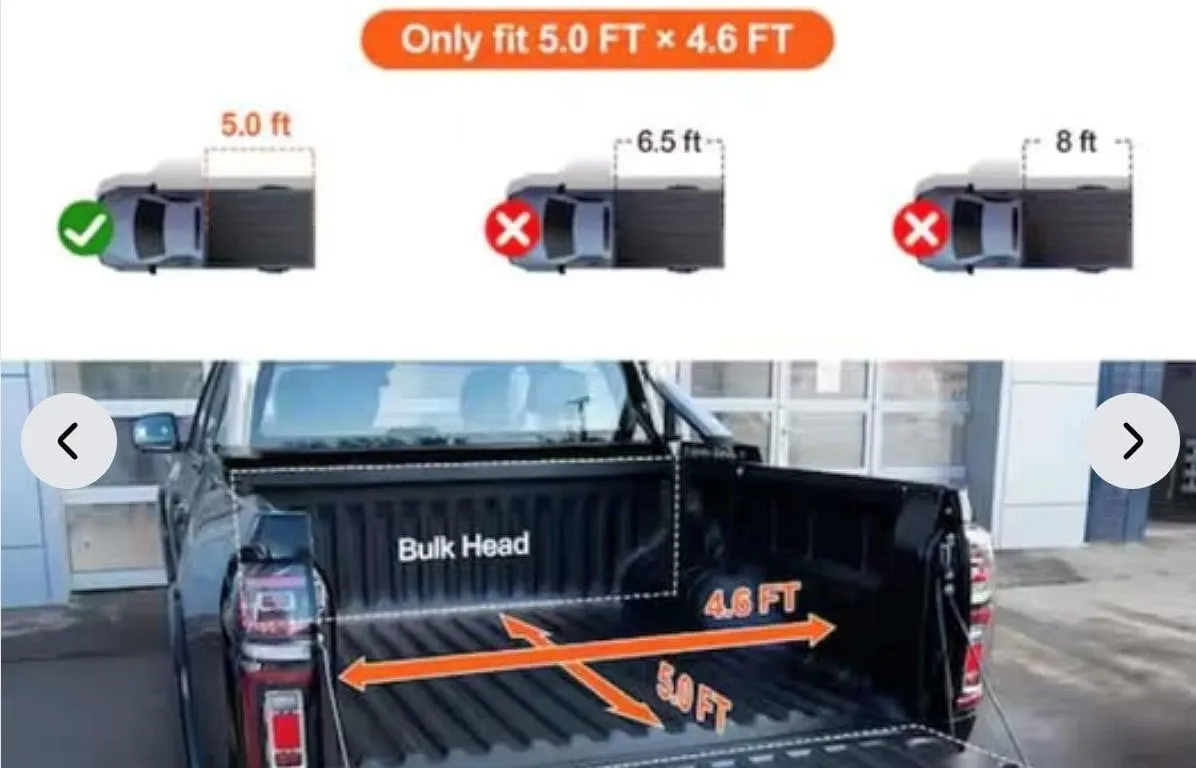 Tri-Fold Tonneau Cover 16-23 Toyota Tacoma 5ft Bed