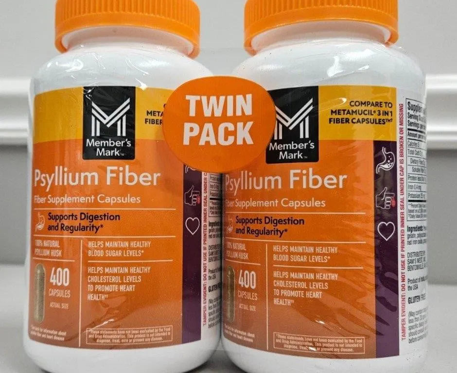 Psyllium Fiber Supplement Capsules 800ct