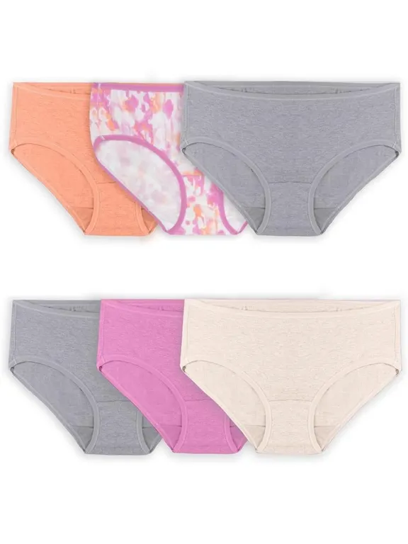 Fruit Of The Loom Hipster Panties Size 9 6pk