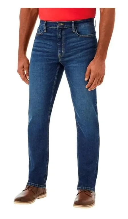 Straight Fit Denim Jeans Medium Wash 28x30