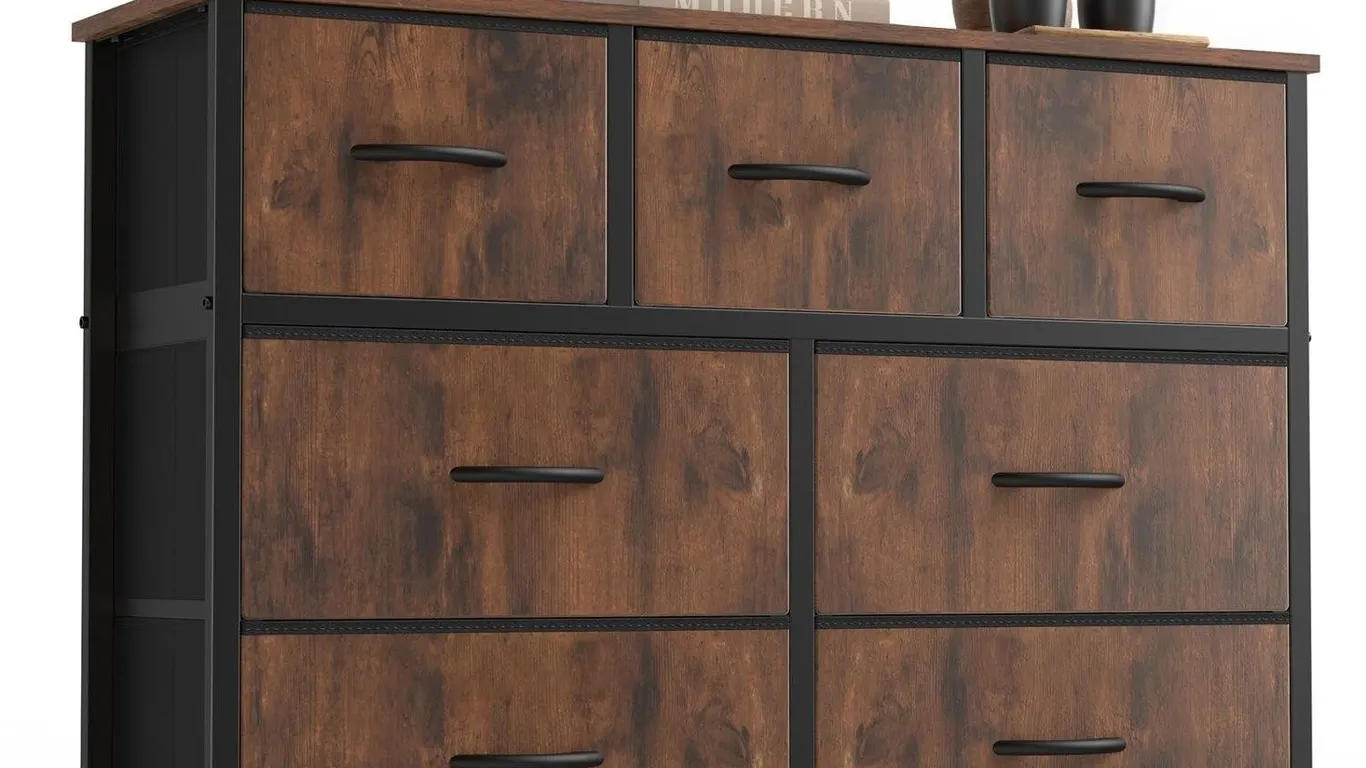 Sweetcrispy 7 Drawer Dresser 39.3W Brown