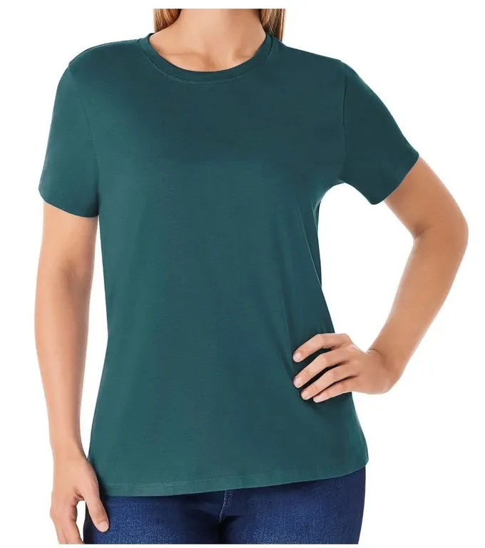 Essential Crewneck Short Sleeve Tee Teal Size L