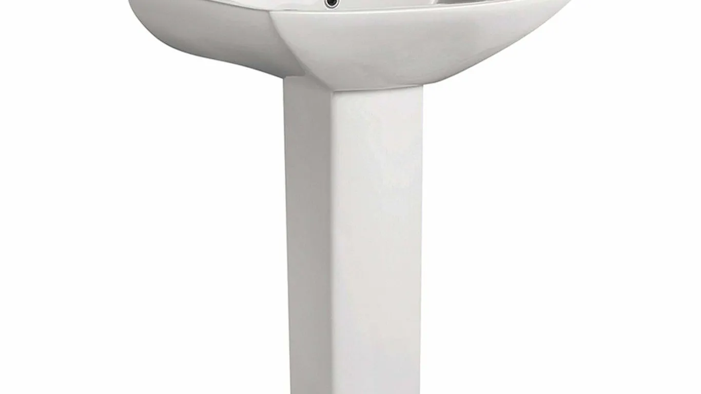 Swiss Madison Rectangular Pedestal Bathroom Sink