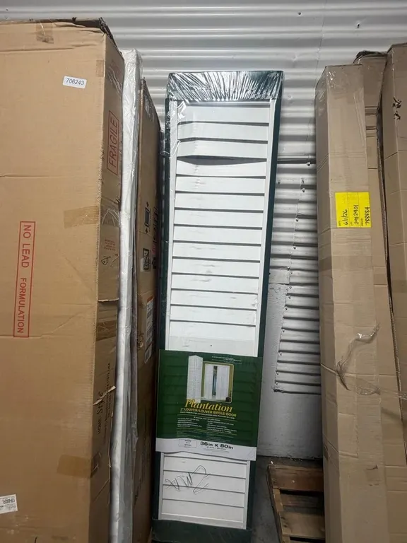 x80 in. LouverLouver PVC Composite Bi-Fold Door