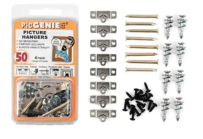 Picgenie 123 Drywall Picture Hangers 50 Lbs