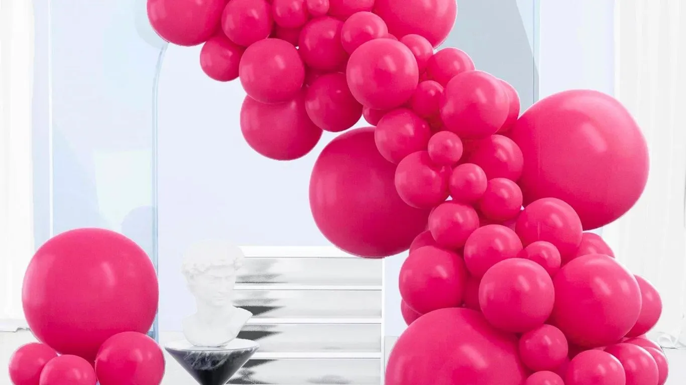PartyWoo Hot Pink Magenta Balloons 140ct