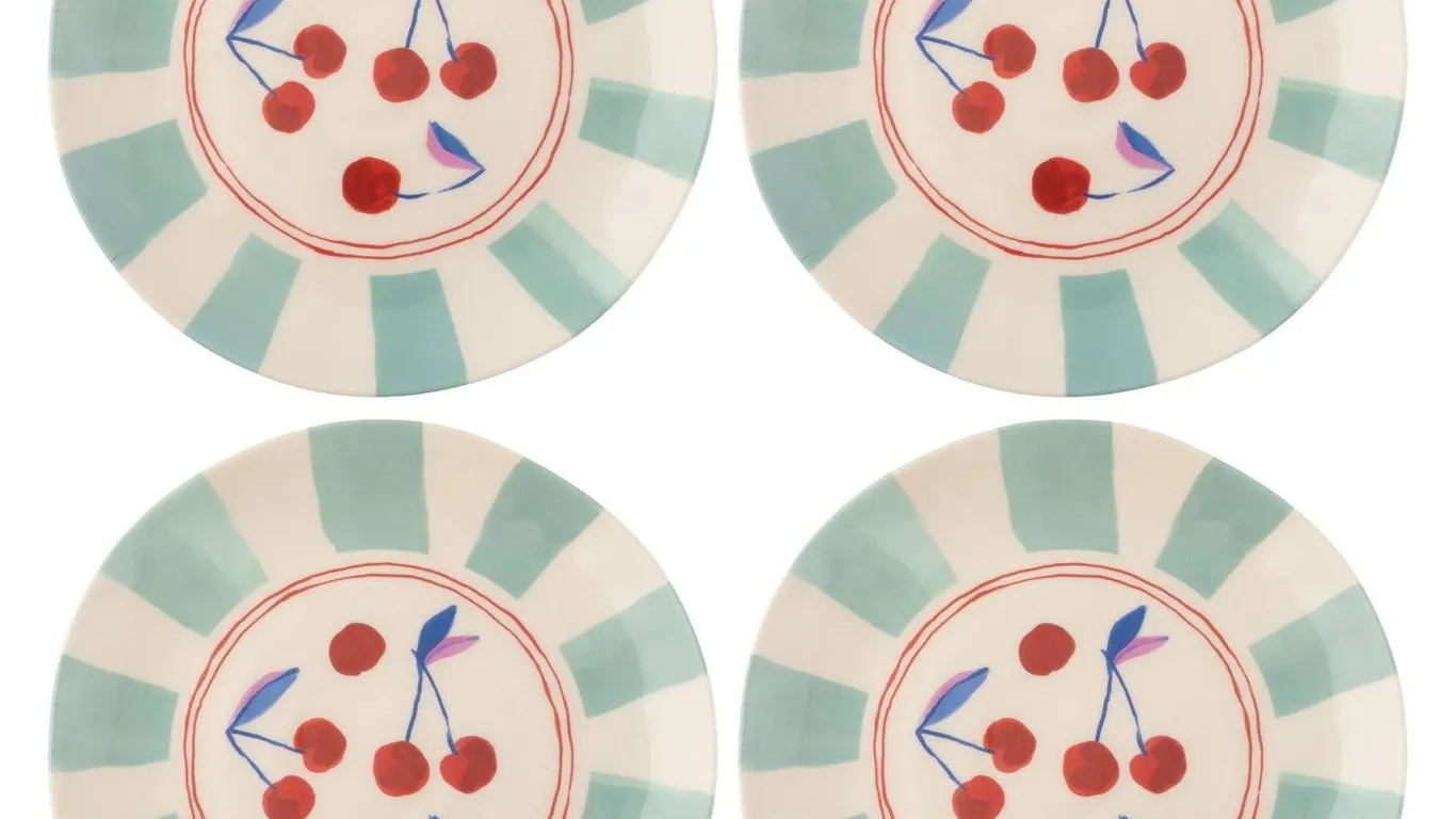 Karma Melamine Salad Plates 8.75 4pk Cherries