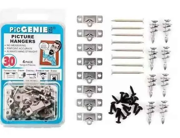 Picgenie Picture Hanging Kit 40-Piece 30 Lbs