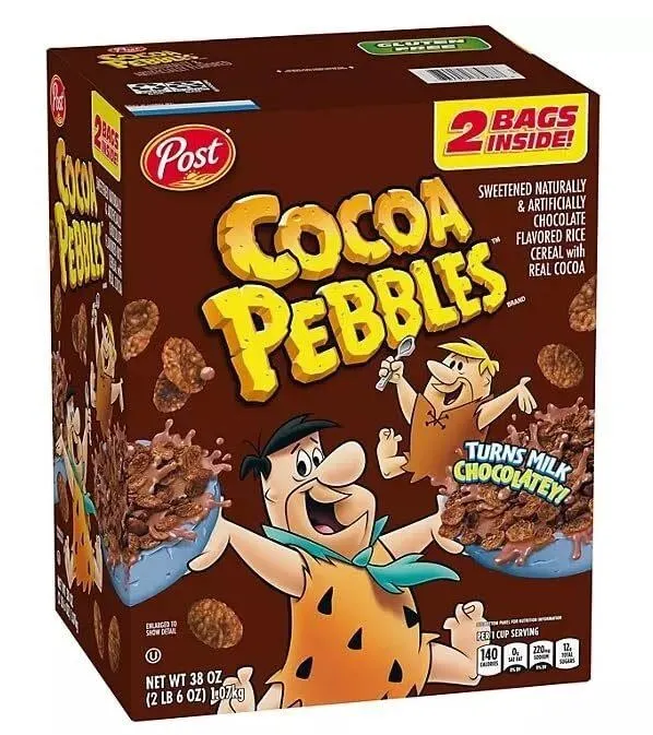 Post Cocoa Pebbles Chocolate Cereal 38 Oz