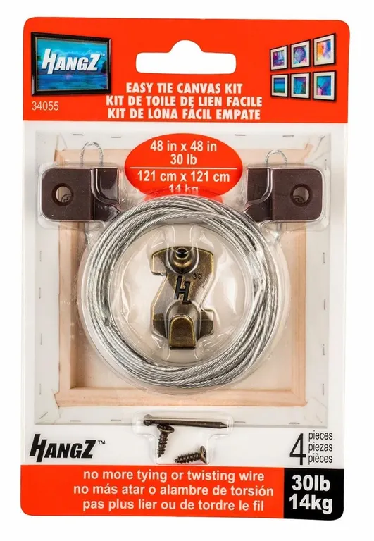 HangZ 34055 Canvas Easy Tie D-Ring Hanger 30lb