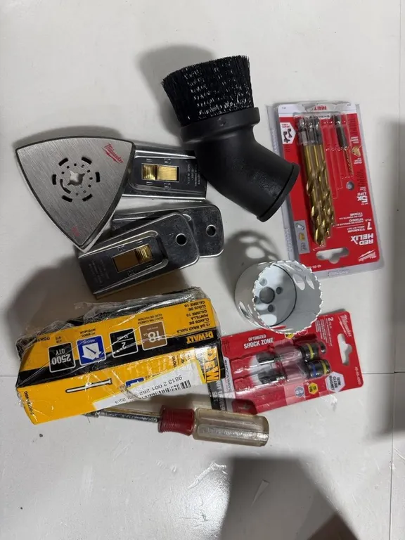 Mixed Lot Of Milwaukee DeWalt Power Tool Accs