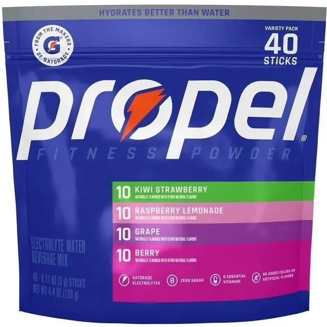 Propel Variety Pack Fitness Powder 40 Sticks