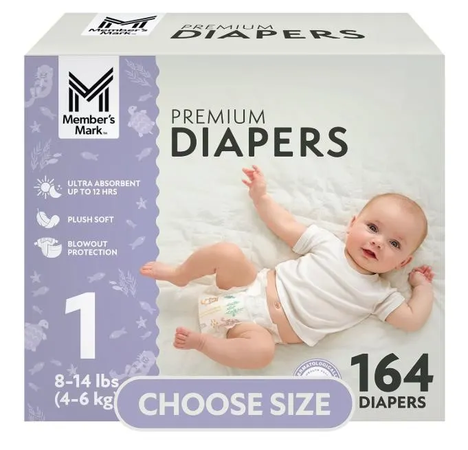 Premium Disposable Baby Diapers Size 2 184ct