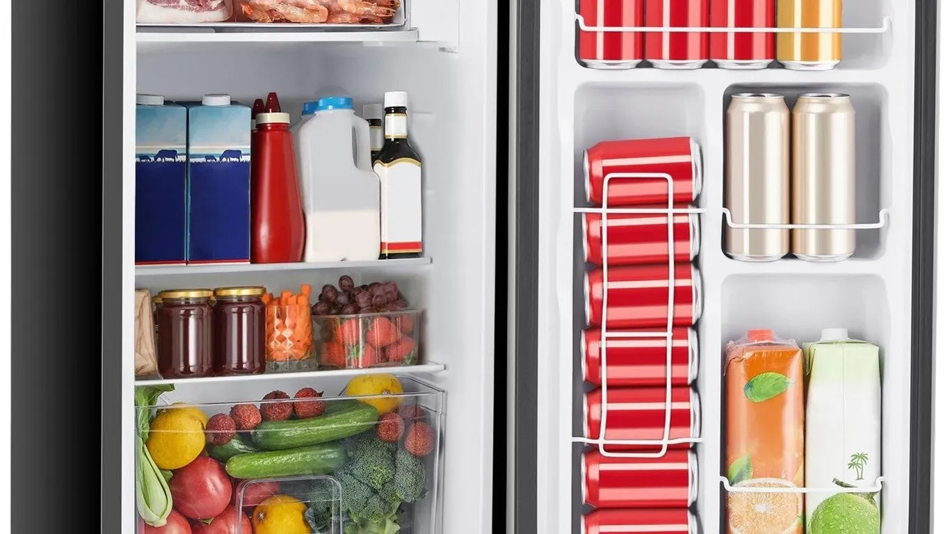Sweetcrispy 3.2 Cu.Ft. Mini Fridge Single Door