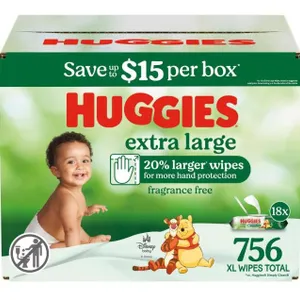 Huggies Extra Large Baby Wipes 18pk