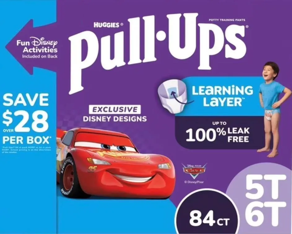 Huggies Pull-Ups Training Pants Boys 5T-6T 84ct