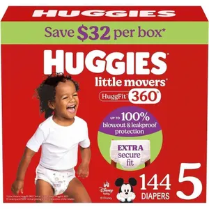 Huggies Little Movers 360 Size 5 Diapers 144ct